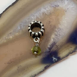 Designer Pandora 925 ALE Sterling Silver Green Crystal Stone Dangle Charm