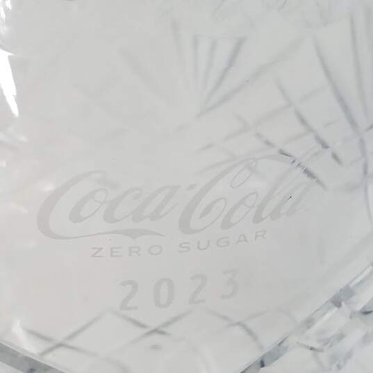 Coca Cola 2023 10 inch High Crystal Glass Trophy Vase image number 2