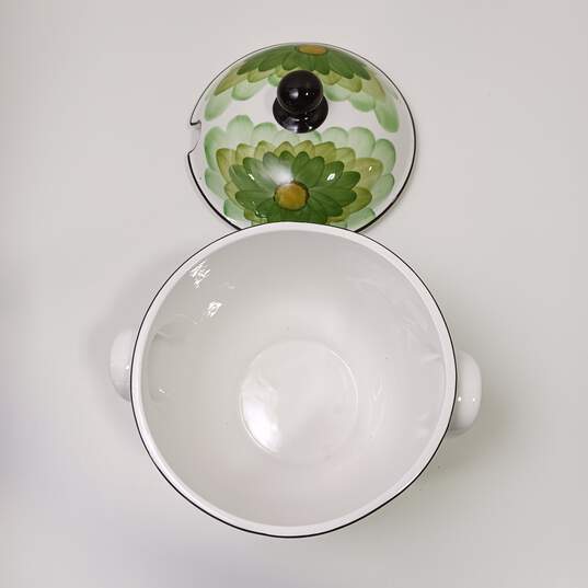 Soup Tureen w/Spoon Hand Painted in Portugal image number 3