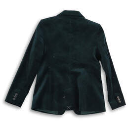 NWT Womens Green Velvet Notch Lapel Long Sleeve One Button Blazer Size 4p alternative image