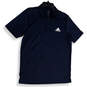 Mens Blue Short Sleeve Collared Button Pullover Golf Polo Shirt Size Medium image number 1