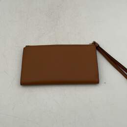 Coach Womens Tan Gold Leather Card Holder Bifold Wristlet Wallet Clutch alternative image