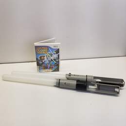 Nintendo Wii Star Wars The Clone Wars Game And Lightsabers