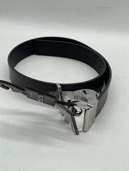 Mens 554659 Black Synthetic Leather Reversible Dress Belt Sz S W-0551671-B