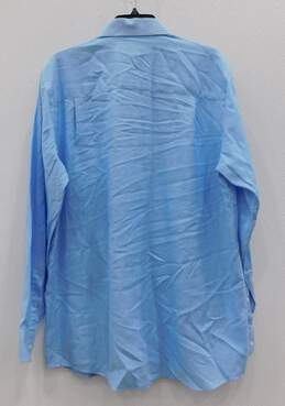 Bachrach Men's Blue Spread Collar Shirt Size 16 alternative image