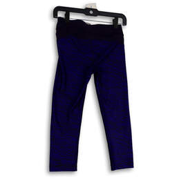 Womens Blue Elastic Waist Pull-On Activewear Capri Leggings Size Small alternative image