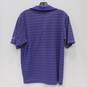 Nike Golf Men's Dry-Fit Purple Pinstripe Polo Shirt Size S image number 2