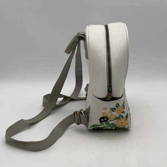 Womens Multicolor Floral Leather Adjustable Strap Top Handle Backpack Bag image number 3