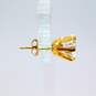 14K Yellow Gold Cubic Zirconia Statement Post Earrings 2.2g image number 2