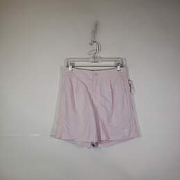 NWT Womens Pleated Front Slash Pockets Tennis Chino Shorts Size Medium