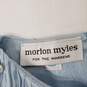 Morton Myles WM's Mid-Length Midi Chiffon Column Beaded Light Blue Dress Size 10 image number 3