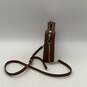 Michael Kors Womens Brown Leather Semi Chain Strap Inner Pocket Crossbody Bag image number 3