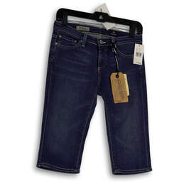 NWT Womens Blue The Malibu Denim Stretch Skinny Leg Capri Jeans Size 25