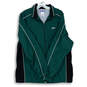 Mens Green Long Sleeve Mock Neck Full-Zip Activewear Track Jacket Size M image number 1