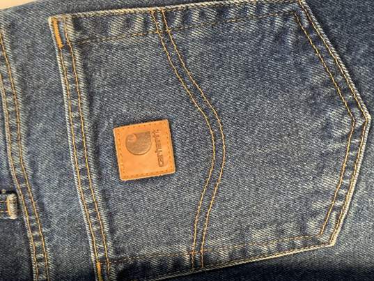 Men's Blue Carhartt Jeans Size:40x32 image number 3
