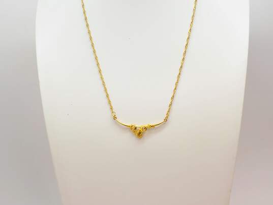 Elegant 14k Yellow Gold Pendant Necklace 4.8g image number 1