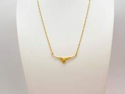 Elegant 14k Yellow Gold Pendant Necklace 4.8g