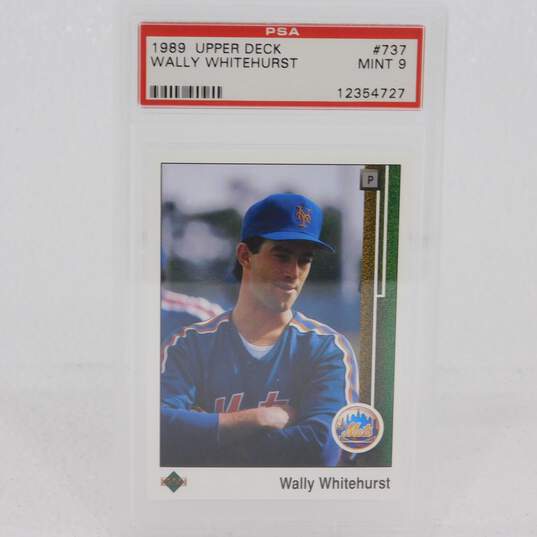 1989 NY Mets PSA Mint 9 Graded Cards Whitehurst Miller image number 2