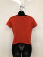 Womens Sz S Orange Red Front Knot Top image number 4