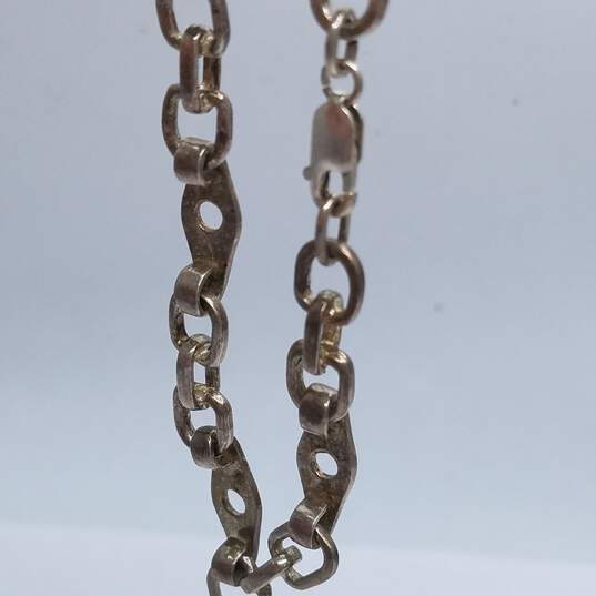 Sterling Silver Unique Link 7.5in Bracelet 14.1g image number 2