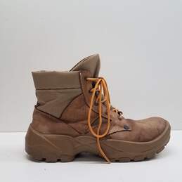 Military Beige Canvas Boots Size 9