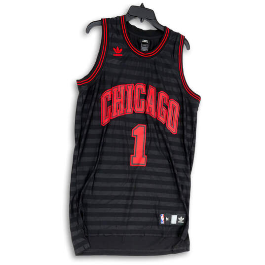 Buy the Mens Black Red NBA Chicago Bulls Derrick Rose #1 Basketball Jersey  Size M