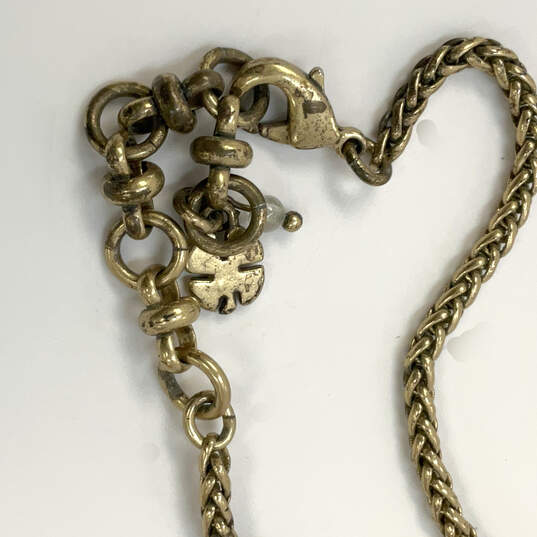 Designer Lucky Brand Gold-Tone Lobster Clasp Barrel Link Chain Necklace image number 4