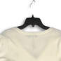 NWT Womens White V-Neck Short Sleeve Knit Blouse Top Size Medium image number 4