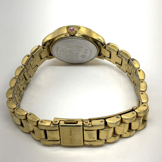 Designer Betsey Johnson BJ00272-07 Gold-Tone CZ Analog Quartz Wristwatch image number 3