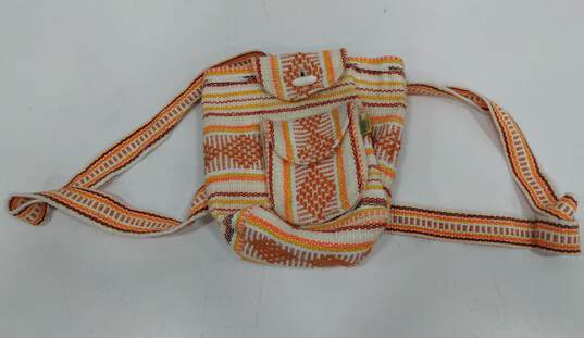 Pinzon Mexican Woven Mochila Serape Drawstring Beach Backpack Bag image number 7