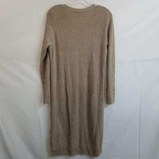 Madewell oversized tan midi sweater dress S image number 3