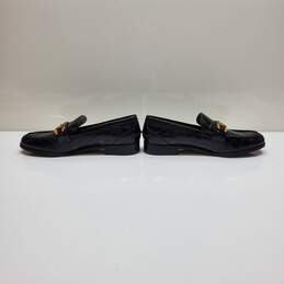 Stuart Weitzman Black Leather Croc Embossed Slip On Loafers WM Size 8.5 B alternative image