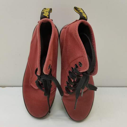 Dr Marten Canvas Shoreditch Hi Top Sneakers Red 6.5 image number 5