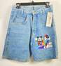 Mickey By Jerry Leigh Women Blue High Waisted Denim Shorts M image number 1