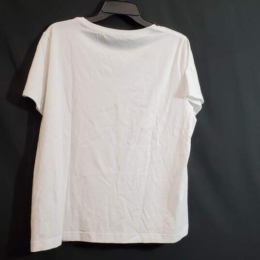 Kate Spade Women White Graphic Tee XL NWT image number 2