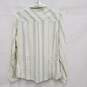 Patagonia WM's Cream Blue Stripe Organic Cotton Button Shirt Size 10 image number 2
