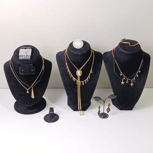 Gold Tone Texas Themed Costume Jewelry Collection image number 1