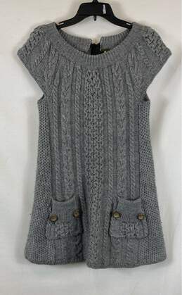 Free People Gray Knitted Dress - Size Medium