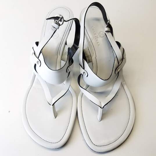Cole Haan White Sandals Heels Size 9.5 image number 5