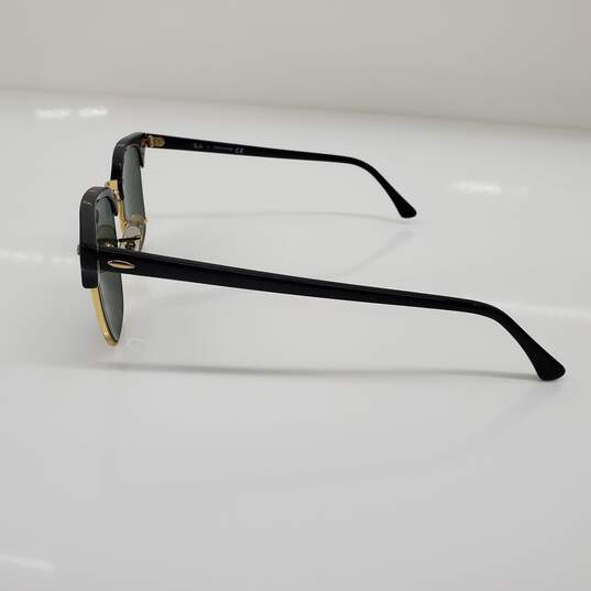 Ray-Ban RB3016 Clubmaster Black Gold Round Sunglasses image number 7
