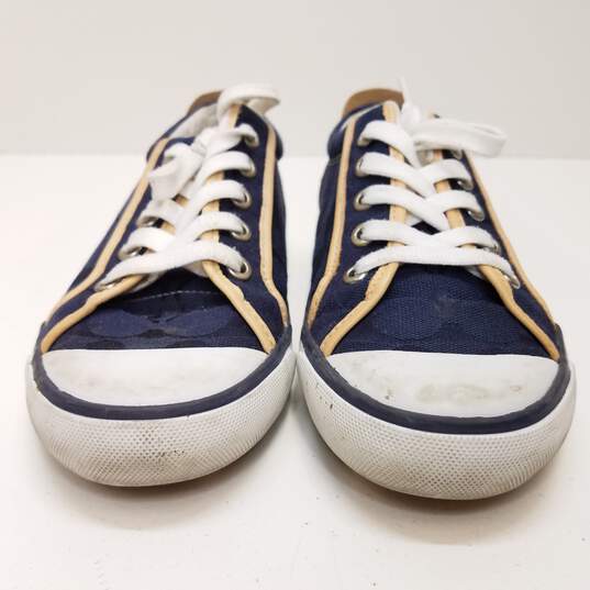 Coach Barrett Sneakers Shoes Blue F0007/I05 A1067 Size 7 image number 3