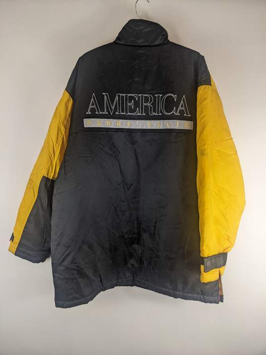 Perry Ellis American Men Black Yellow Jacket L image number 2