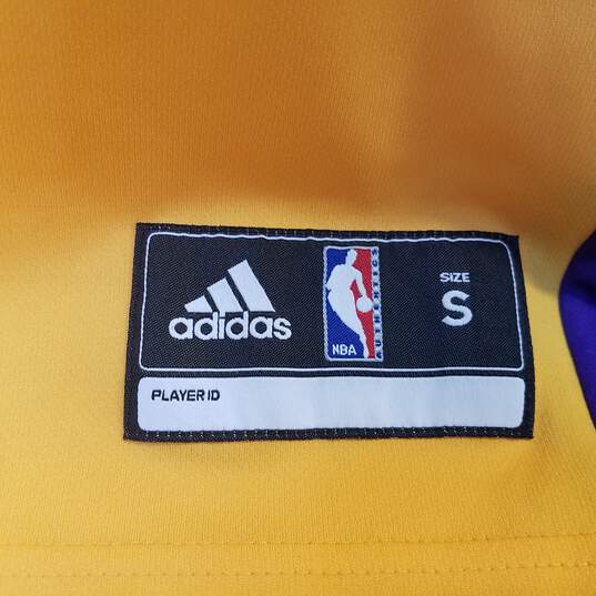 Adidas Mens Yellow Los Angeles Lakers Kyle Kuzma #0 NBA Jersey Size Small image number 4