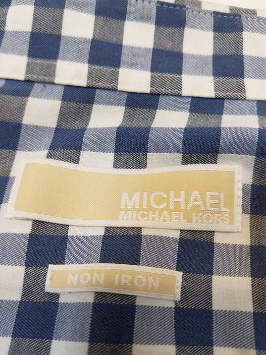 Michael Kors  Men's Blue/White Shirt Size 16.5 image number 5
