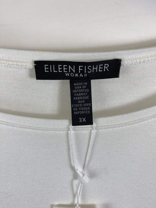 Eileen Fisher Women White Long Sleeve Blouse 3X image number 4