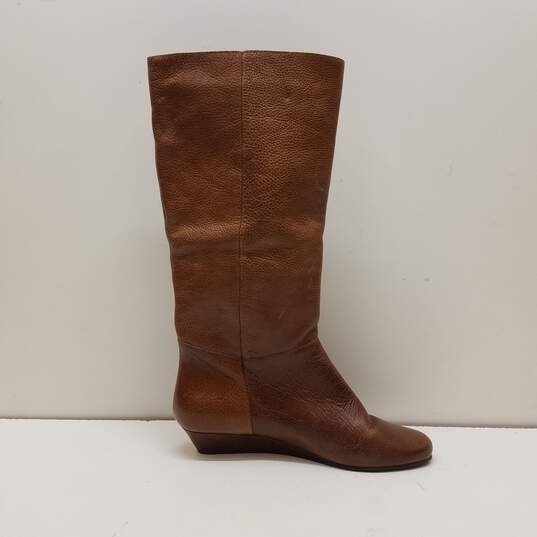 Steven New York Intyce Brown Leather Riding Knee Boots Shoes Women's Size 9.5 M image number 8