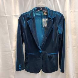 Tahari Blue Velvet Blazer Jacket NWT Size XS