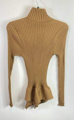 Stella McCartney Women Brown Ribbed Asymmetrical Sweater Sz 44 alternative image
