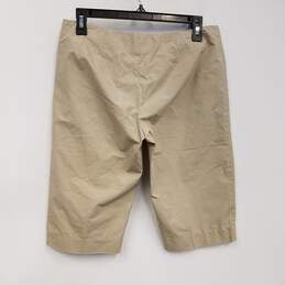 Unisex Adults Khaki Pleated Front Mid Rise Casual Bermuda Short Size 42 alternative image