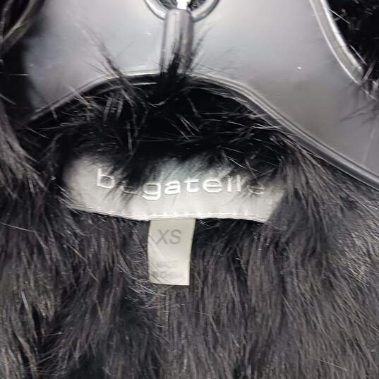 Bagatelle Women's Real Black Rabbit Fur Vest Size XS image number 4